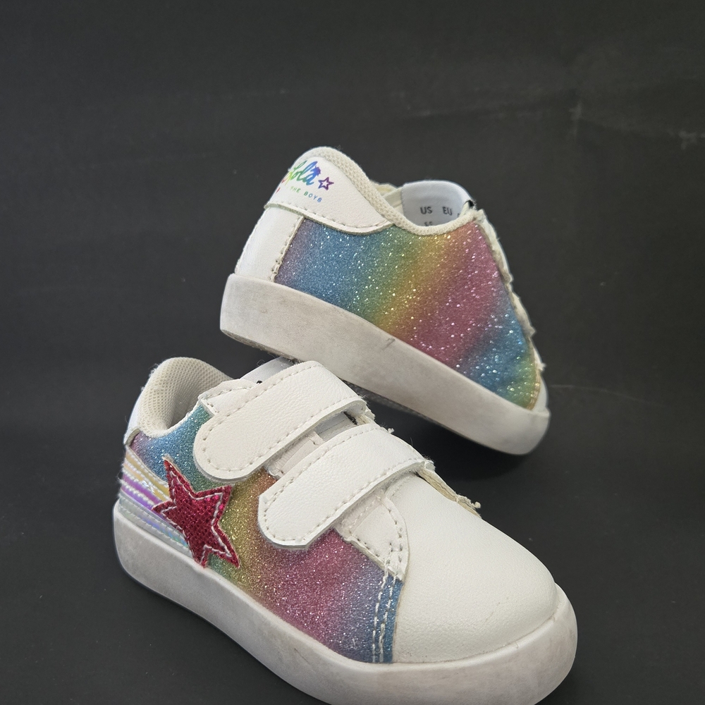 Lola + The Boys Glittery Multicolor Star Sneakers